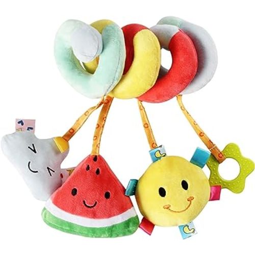 Baby Spiral Hanging Stroller,Car Seat Toys Toy Newborn Sensory Plush Activity Toys for Bed Bassinet Crib Baby Carrier Gifts for 0 3 6 9 12 Months