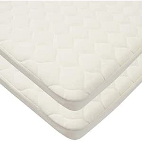 TL Care Waterproof Quilted Pack N Play Playard Size Fitted Mattress Cover Made with Organic Cotton Top Layer, Natural Color, 2 Pack