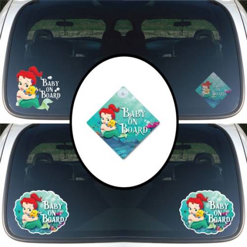 Baby Little Princess Little Mermaid on Board Suction Cup, Vinyl or Magnet Sign - Etsy