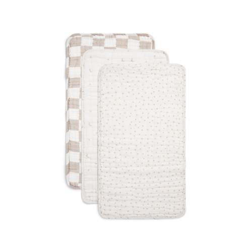 ORGANIC MUSLIN BURP CLOTHS, 3 PACK (IVORY + OATMEAL)