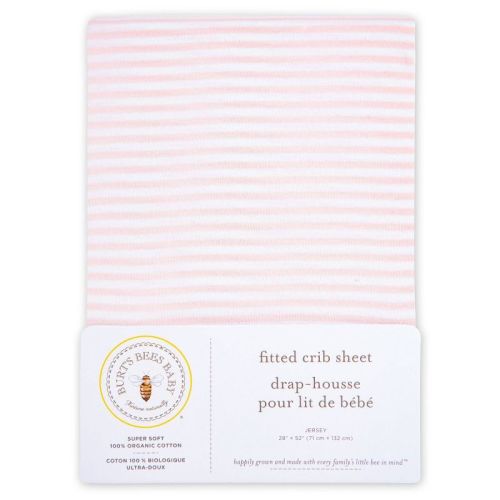 Burt's Bees Baby® Organic Fitted Crib Sheet - Bee Essentials - Stripe