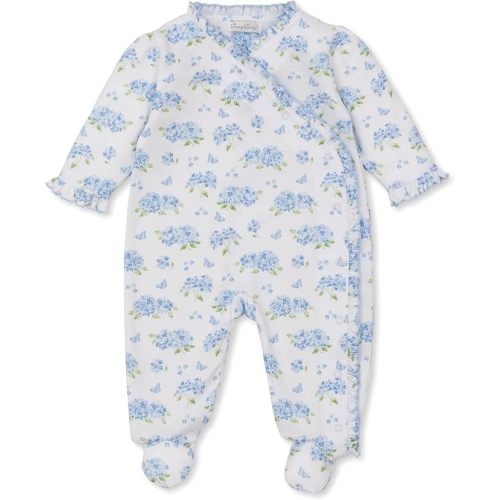 Kissy Kissy Baby Girls Infant Heavenly Hydrangeas Blue Print Footie