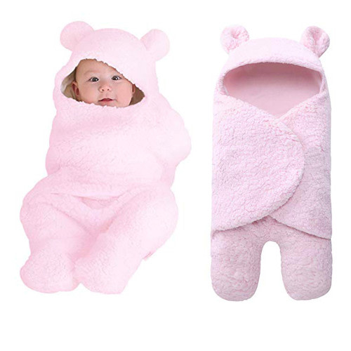 Facrlt Unisex Newborn Baby Velcro Swaddle, Warm Cotton Sleeping Blanket Wrap for Winter