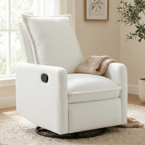 Red Barrel Studio® Swivel Rocker Recliner Chair With Manual Recline, Upholstered Glider Recliner For Nursery & Living Room | Wayfair