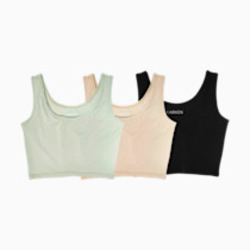 Larken X Nursing + Hands - Free Pumping Bra Bundle (3 pack) - Sand, Sage, Black, L