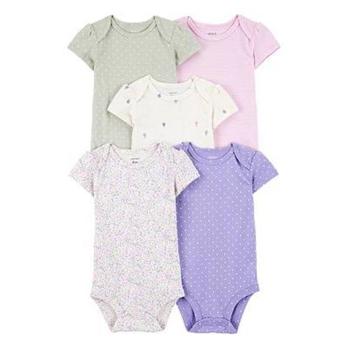 Baby Girl Carter's 5-pk. Short Sleeve Bodysuits Set