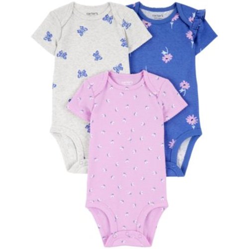 Carter's Child of Mine Baby Girl Bodysuit, 3-Pack, Sizes Preemie-18 Months