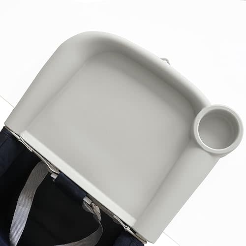 Silicone Baby Dining Tray Compatible with Inglesina Fast Table Chair and Hooked High Chair, Easy to Carry Set Up & Clean BPA-Free Great for Developing Your Baby's Independent Eating Skills - Gray