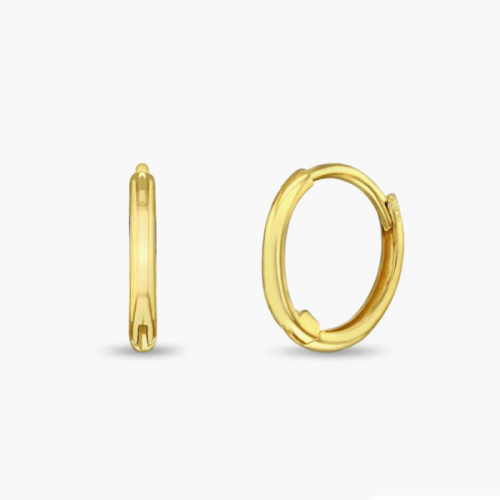 14k Gold The Perfect Tiny Hoop Baby / Toddler / Kids Earrings Hoop
