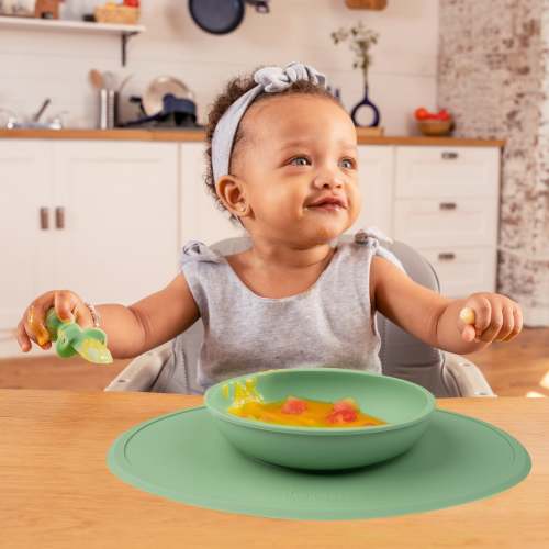 Bowl with Suction Placemat - BPA Free - 100% Food-Grade Silicone - 6m+