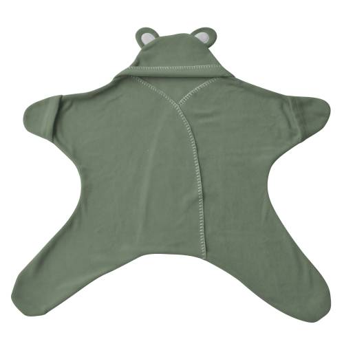 Baby Fleece wrap star blanket. Suits babies 3 - 12 Month, Sage Green