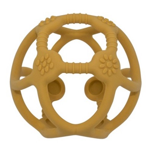 Living Textiles | PLAYGROUND Silicone Teether Ball, Color: Yellow