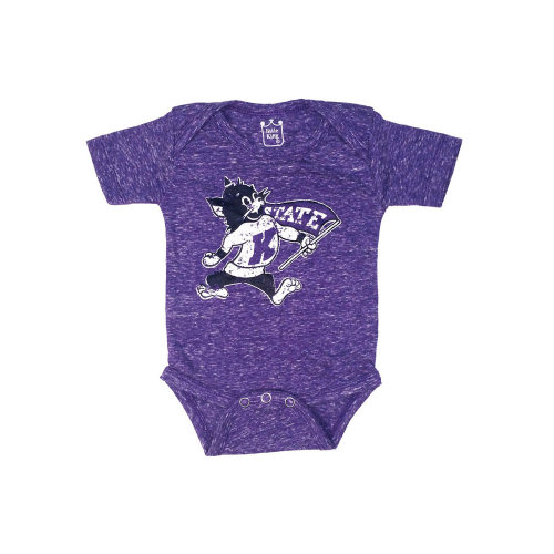 K-State Wildcats Baby Purple Baby Graphic Short Sleeve One Piece