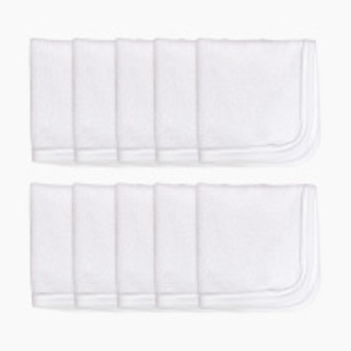 Honest Baby Clothing 10-Pack Organic Cotton Baby Terry Wash Cloths - Bright White, Os