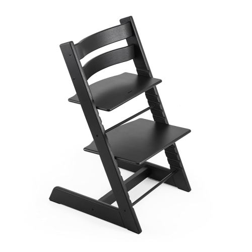 Stokke Tripp Trapp Chair, Oak Black - Adjustable, Convertible Chair for Toddlers, Children & Adults - Comfortable & Ergonomic - Made with Oak Wood
