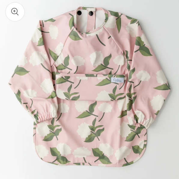 The Grayson Long Sleeve Bib - Hydrangeas – Calla and Friends