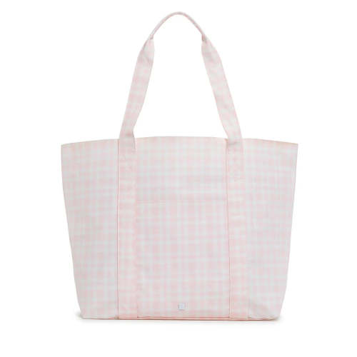 TRVL Jumbo Tote - X-Large Tote - Pimlico Plaid Pink