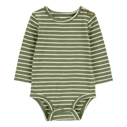 Baby Striped Long-Sleeve Bodysuit