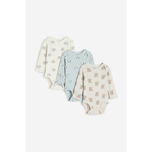 3-pack Long-sleeved Bodysuits - 3M