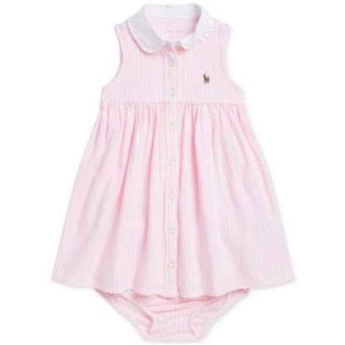 Baby Girls Striped Mesh Shirtdress