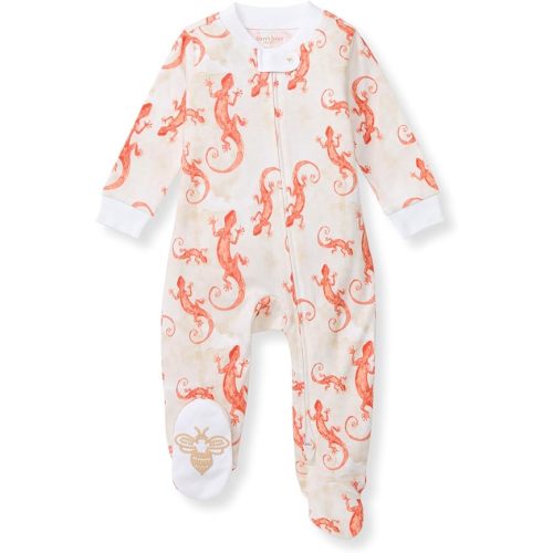 Burt's Bees Baby Boys' Sleep and Play Pjs, 100% Organic Cotton One-piece Zip Front Romper Jumpsuit Pajamas