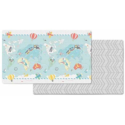 Skip Hop Foam Baby Play Mat: Reversible Foam Floor Mat, 86" x 52", Little Traveler's