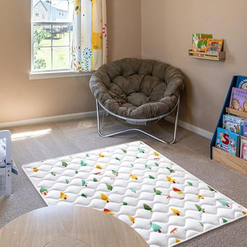 Premium Foam Baby Play Mat 50" X 50", Extra Large Activity Playmats for Babies,Toddlers, Infants, Soft Thicker Sponge Baby Mat for Floor, Play & Tummy Time, Machine Washable for Easy Care
