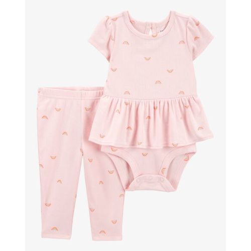 Baby 2-Piece Rainbow Peplum Bodysuit Pant Set - Carter's | Carter's