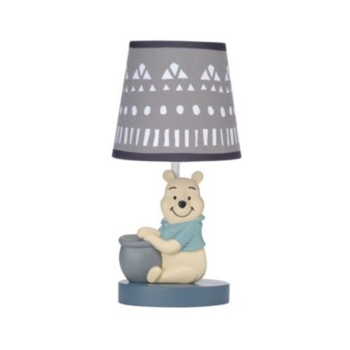Disney Baby Forever Pooh Gray Lamp with Shade & Bulb