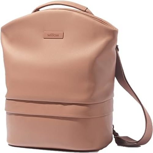 Willow Breast Pump Bag, Dusty Pink, Breast Milk Cooler and Pump Bag with Pockets, Convertible and Adjustable Tote for Hands Free Wearable Breast Pumps, Wear as Backpack, Crossbody or Shoulder Bag
