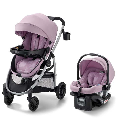 Graco Modes Pramette 3-in-1 Travel System, Toddler Stroller and Infant Car Seat, Lilac Mod, 1 Count