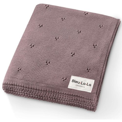 Bleu La La 100% Luxury Organic Cotton Baby Receiving Swaddle Blanket For Infants Boys And Girls - Sugar Plum