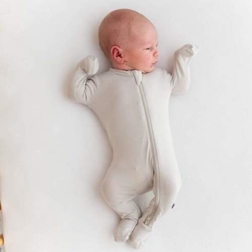 Zippered Footie, Oat - Kyte Baby | Maisonette