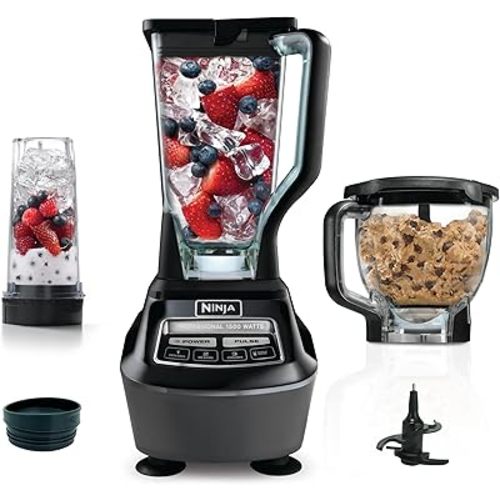 Ninja Blender, Food Processor, Blender, Includes Pitcher, Smoothie Cup, and 8-Cup Bow