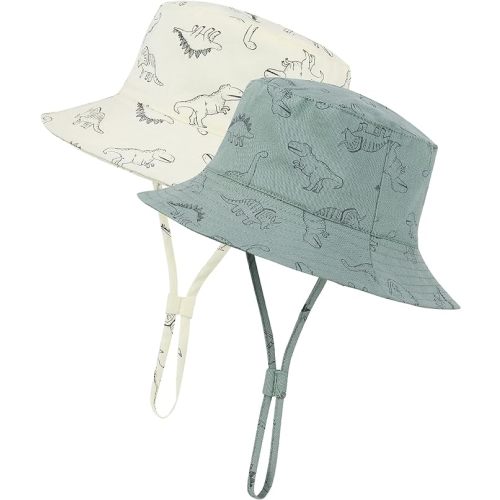 Durio Baby Toddler Sun Hat Kids Bucket Hats UPF 50+ Sun Protection Summer Beach Hat for Infant Baby Boy Girl Gifts 2Pack