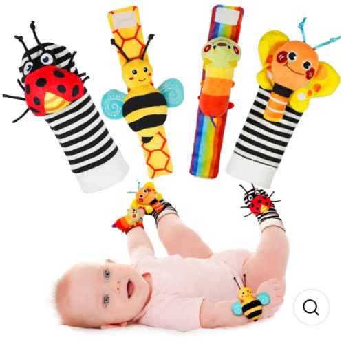 Garden Bug Baby Rattle Socks & Wrist Rattles Set – Smart Kids Planet