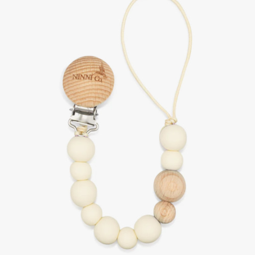 Ninni Co. Marshmallow Cream Pacifier Clip