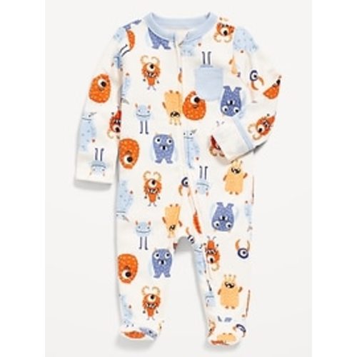 Printed 2-Way-Zip Sleep & Play Footed One-Piece for Baby | Old Navy