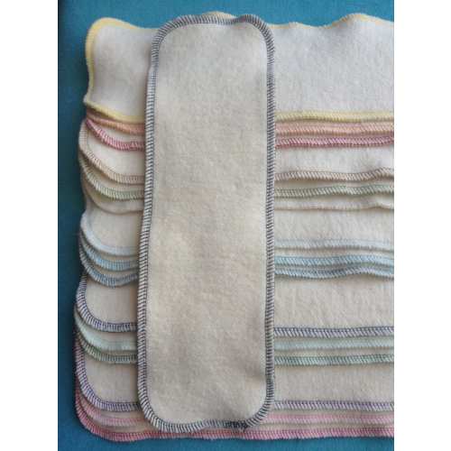 12 x 4 Hemp Organic Cotton Cloth Diaper Liners Fleece Doublers Soakers Inserts 2-ply **Flat Shipping Rate for Any Set Size**