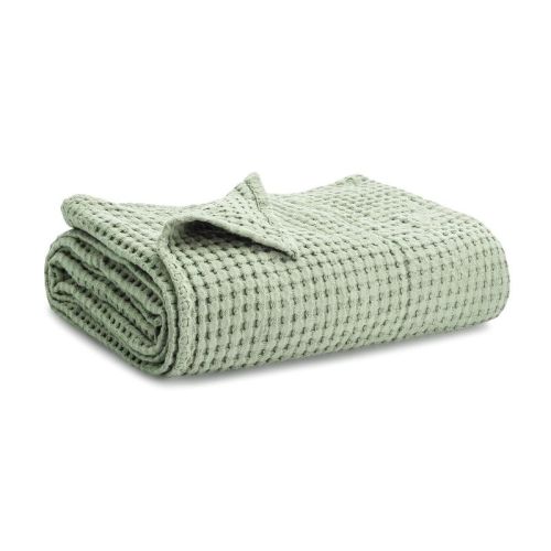 Baby Waffle Blanket, 40" X 40" By Comfy Cubs - Sage