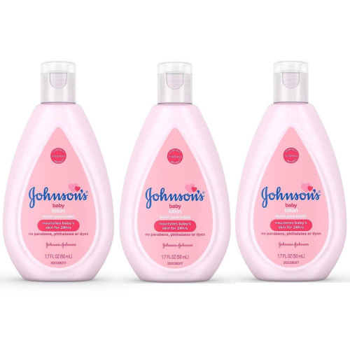 Johnson's Pink Moisturizing Baby Lotion On The Go 1.7 Oz (Pack of 3)