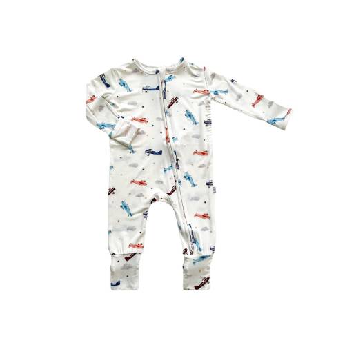 Vintage Airplane Romper, Airplane zipper outfit, Airplane Footie, baby one piece, baby pajamas, airplane baby outfit