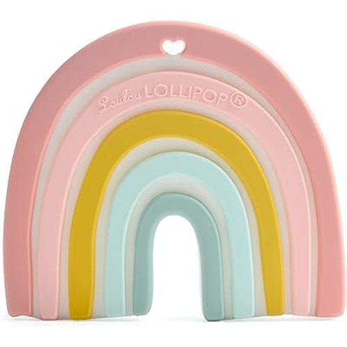 Loulou Lollipop LL-T-RBPSTL Silicone Teething Toy Silicone Rubber Pastel Rainbow