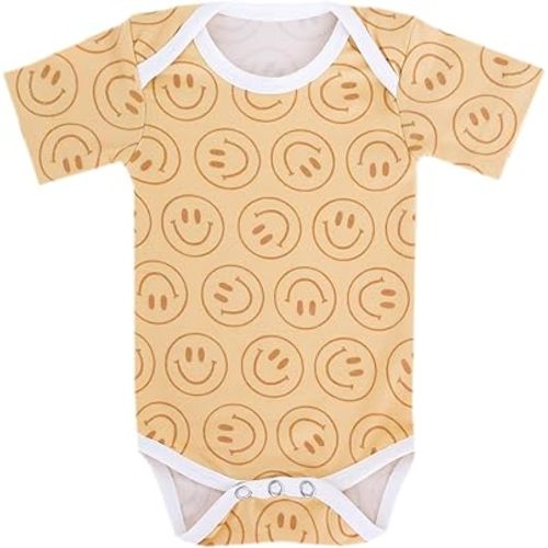 Copper Pearl Short Sleeve Bodysuit Baby: Ultra Soft Bodysuits for Newborns, Boys, Girls, and Infants - Stylish, Comfortable, Overlap Shoulders, Premium Knit Fabric - Vance, 6-12 Months
