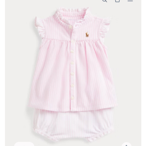 Striped Knit Oxford Top & Bloomer Set