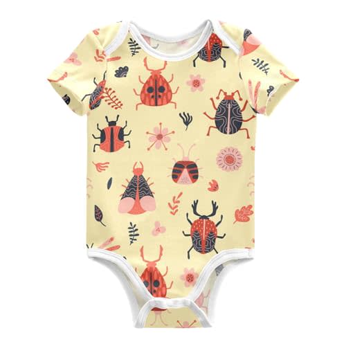 Wusikd Cherry Blossom Unisex Baby Bodysuit Cotton Sakura Baby Short Sleeve Clothes 3 Months for Boys Girls
