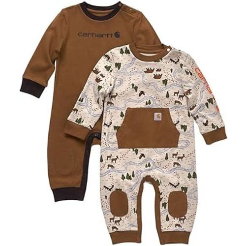 Carhartt baby-boys Long-sleeve Footless Jumpsuit Onesie Two-packFootless Onesie