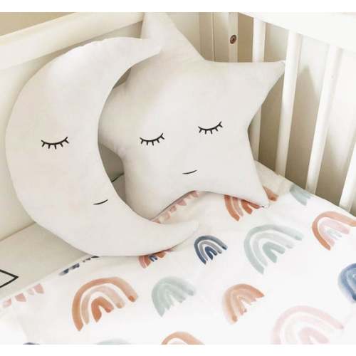 Sleepy Star Pillow Moon Pillow Cloud Pillow Nursery - Etsy