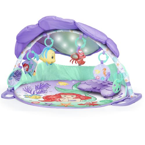 Bright Starts Disney Baby The Little Mermaid Baby Activity Gym with Tummy Time Pillow