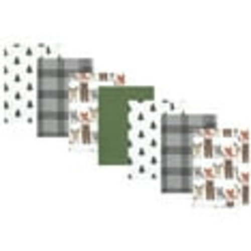 Hudson Baby Infant Boy Cotton Flannel Burp Cloths, Wild Forest 7-Pack, One Size